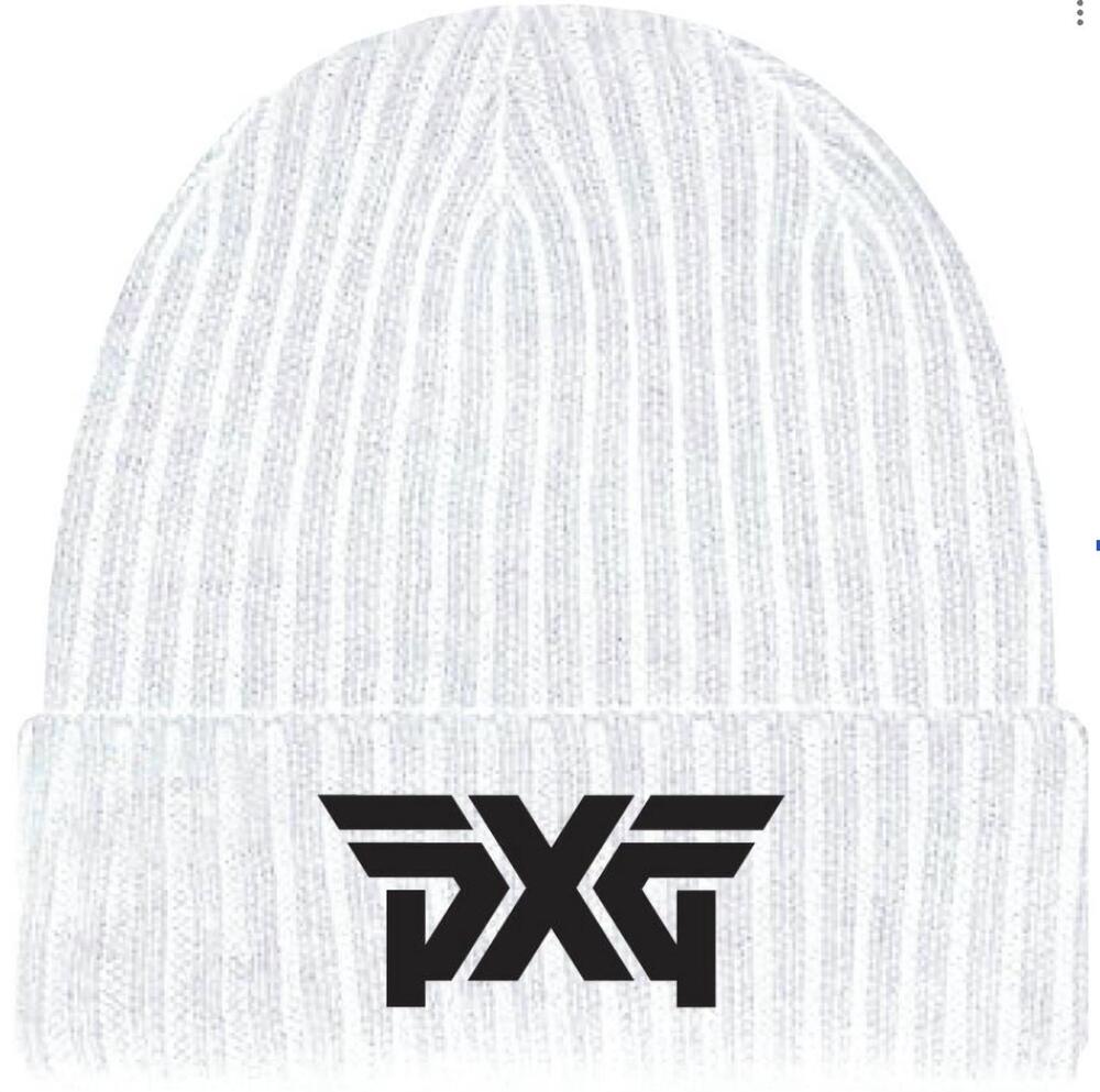 NEW PXG unisex classic knit cuff beanie in white